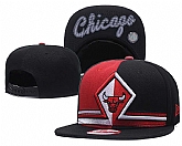 Bulls Team Logo Black Split Adjustable Hat GS,baseball caps,new era cap wholesale,wholesale hats